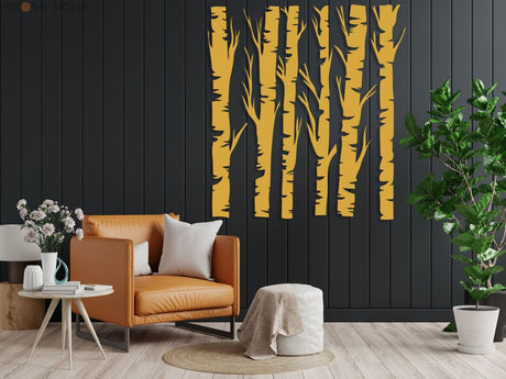 Tree Branch Wall Decor (Set Of 6) - BrossHome Metal Wall Art