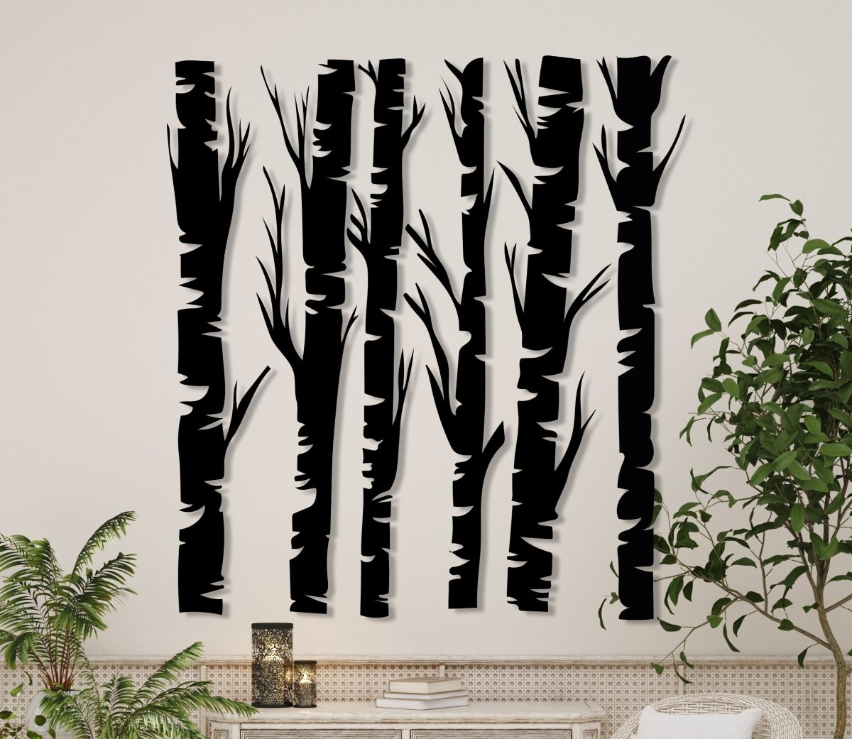 Tree Branch Wall Decor (Set Of 6) - BrossHome Metal Wall Art