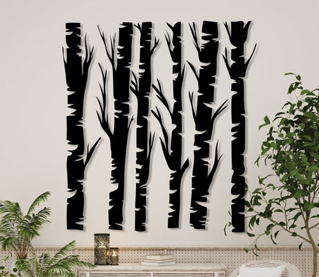 Tree Branch Wall Decor (Set Of 6) - BrossHome Metal Wall Art