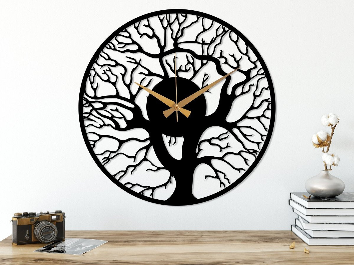 Tree Of Life Wall Clock - BrossHome Metal Wall Art