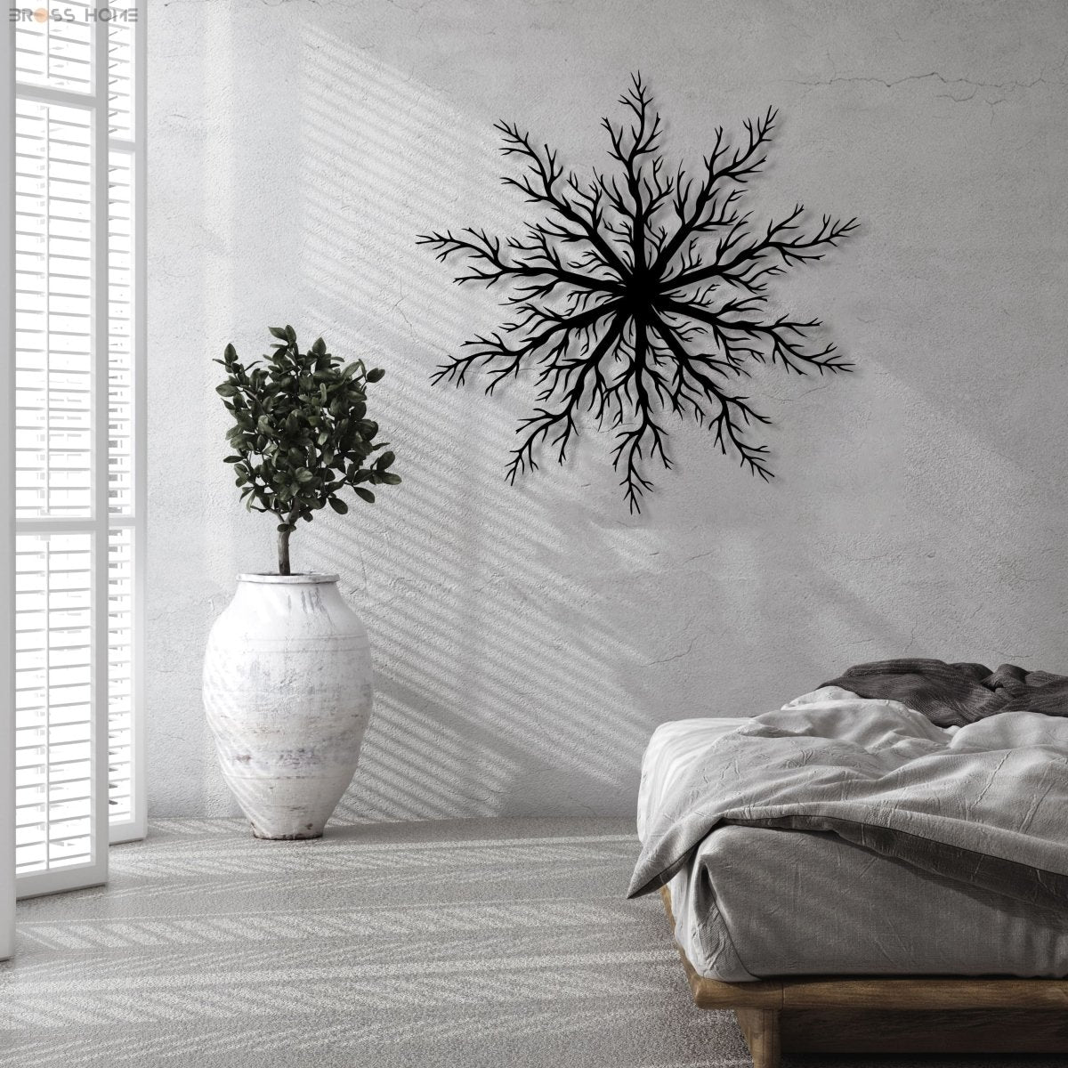 Tree Root Metal Wall Decor - BrossHome Metal Wall Art