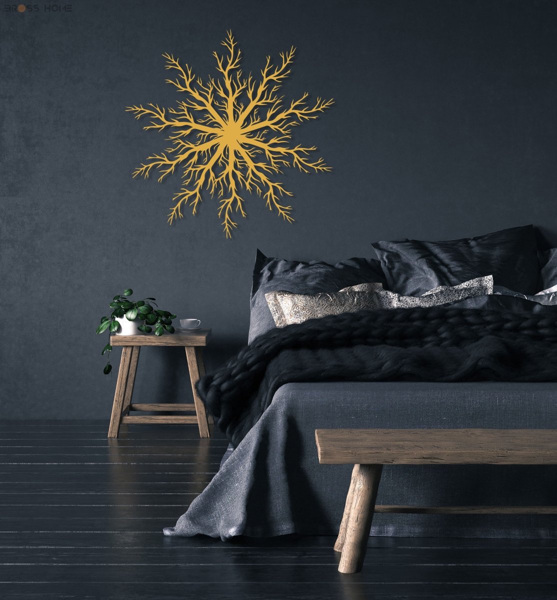 Tree Root Metal Wall Decor - BrossHome Metal Wall Art