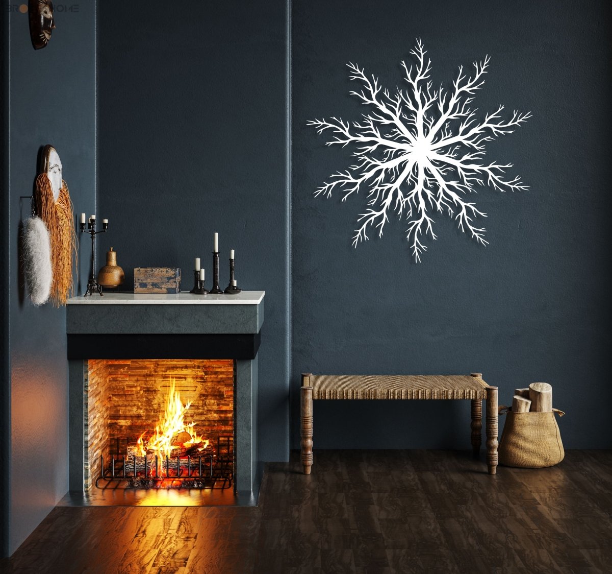 Tree Root Metal Wall Decor - BrossHome Metal Wall Art