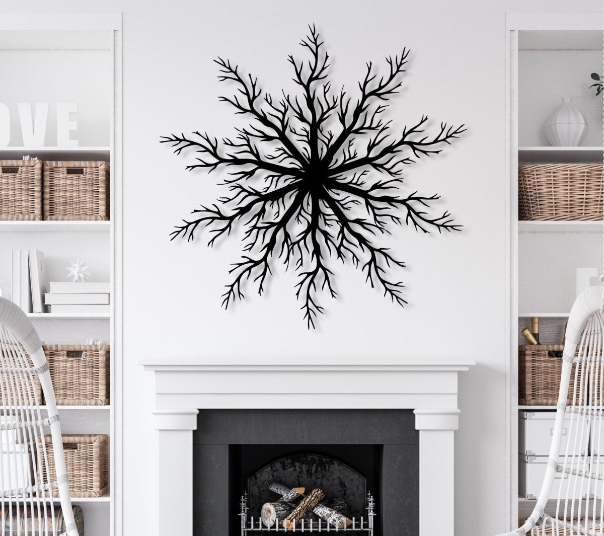 Tree Root Metal Wall Decor - BrossHome Metal Wall Art