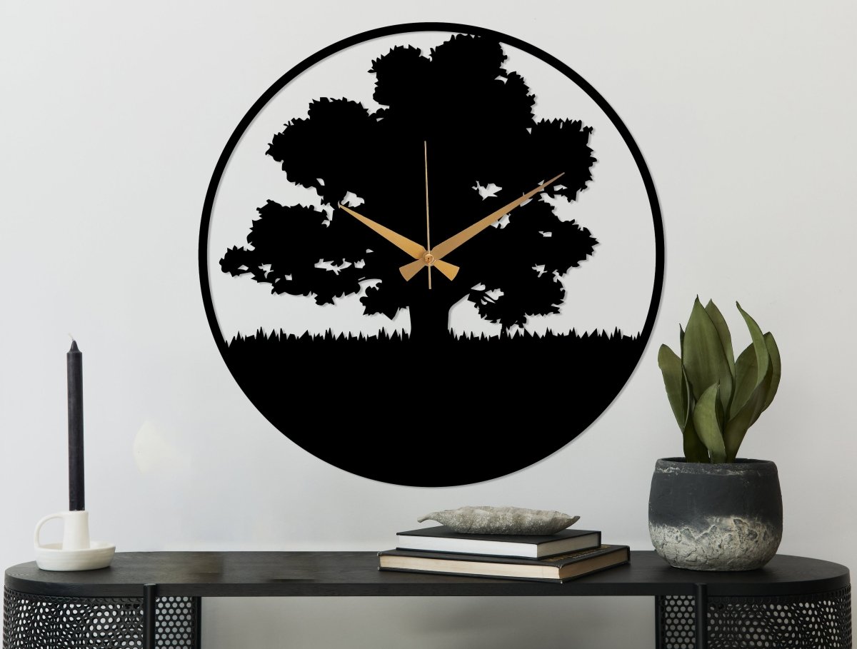 Tree Wall Clock - BrossHome Metal Wall Art