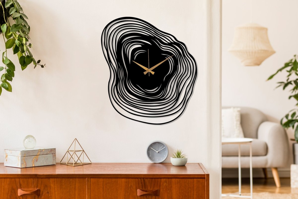 Unique Design Silent Wall Clock - BrossHome Metal Wall Art