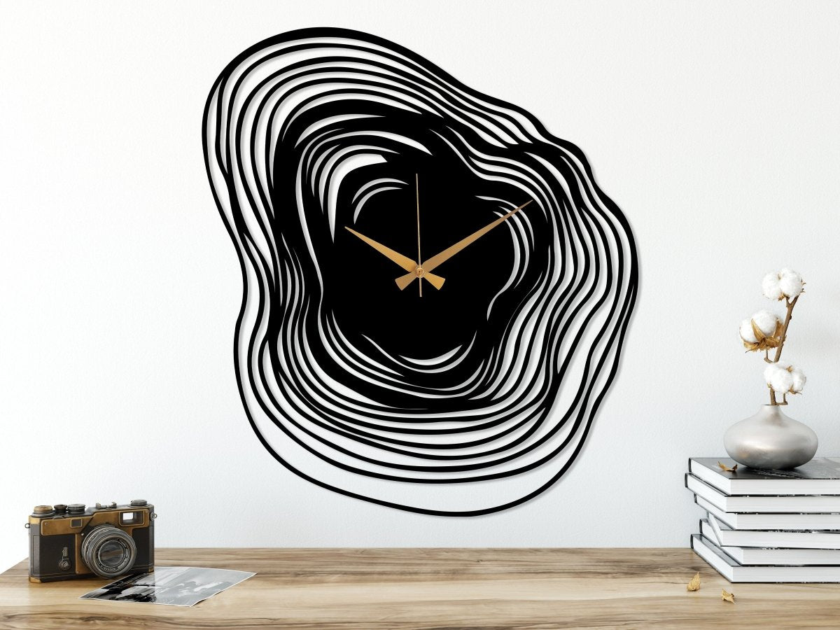 Unique Design Silent Wall Clock - BrossHome Metal Wall Art