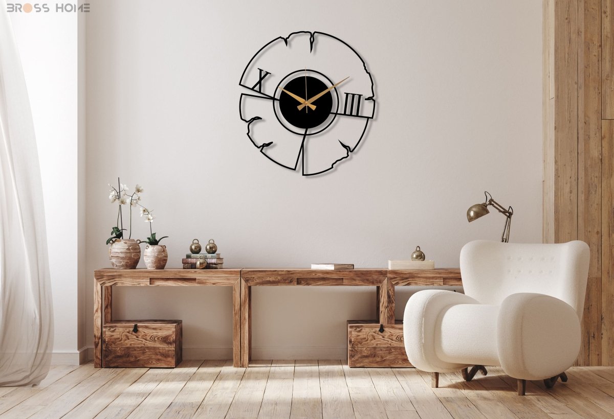 Unique Design Wall Clock - BrossHome Metal Wall Art
