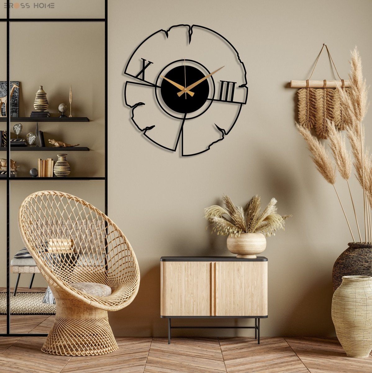 Unique Design Wall Clock - BrossHome Metal Wall Art