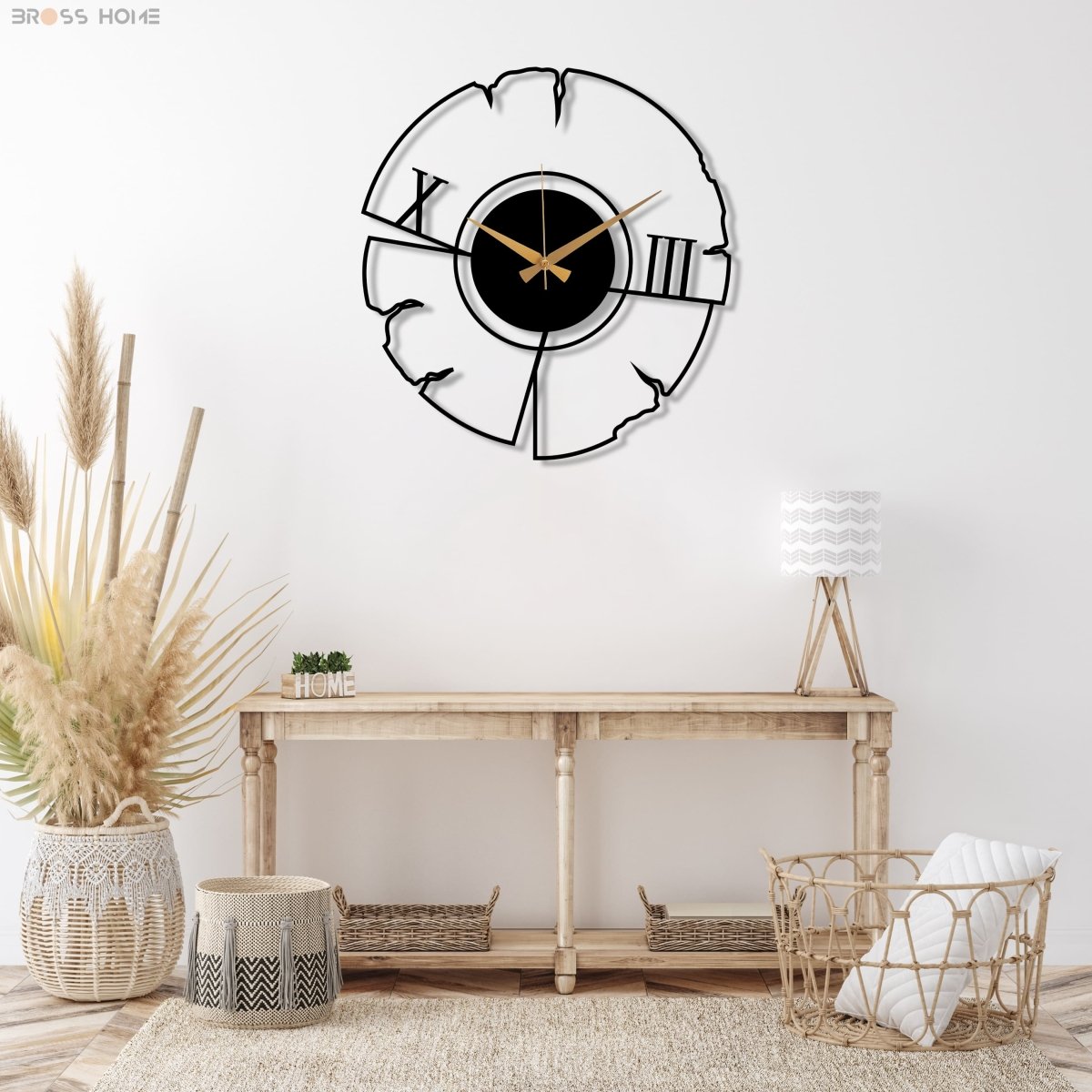 Unique Design Wall Clock - BrossHome Metal Wall Art