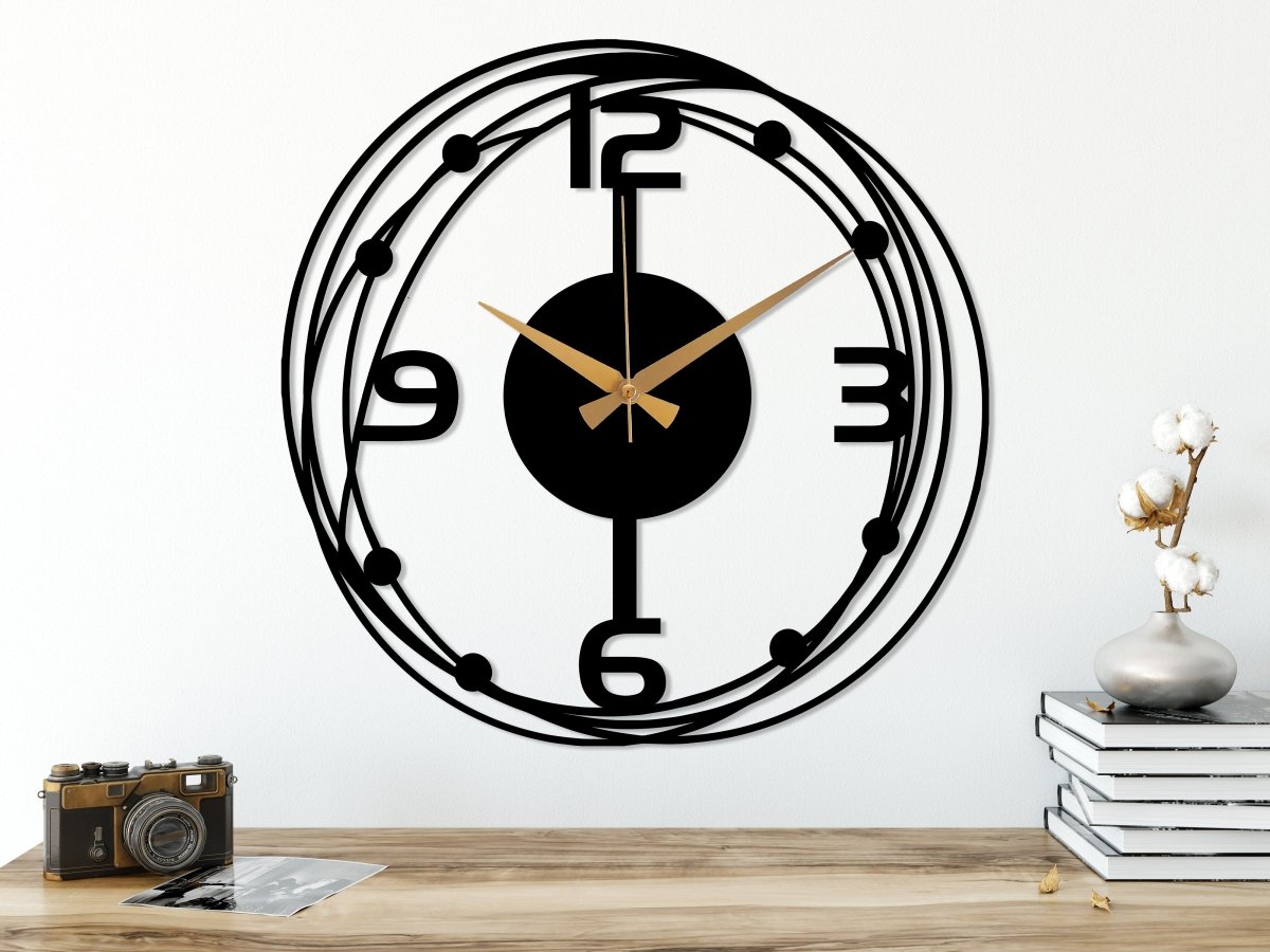 Unique Wall Clock For Living Room - BrossHome Metal Wall Art