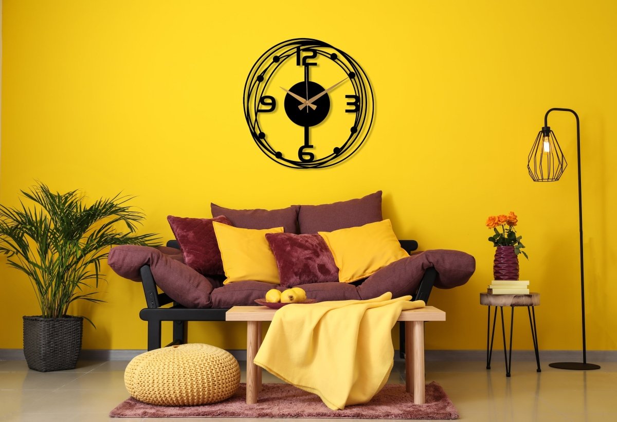Unique Wall Clock For Living Room - BrossHome Metal Wall Art