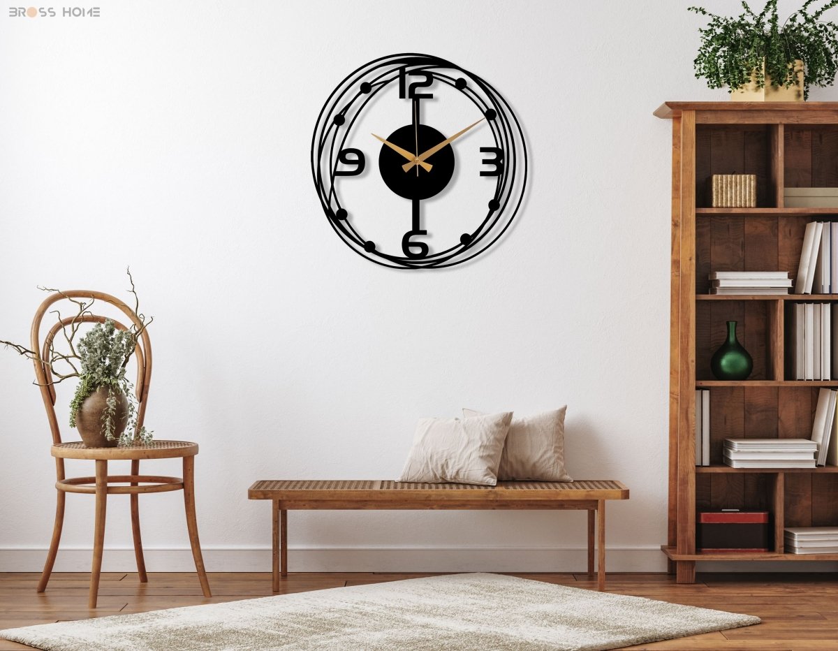 Unique Wall Clock For Living Room - BrossHome Metal Wall Art