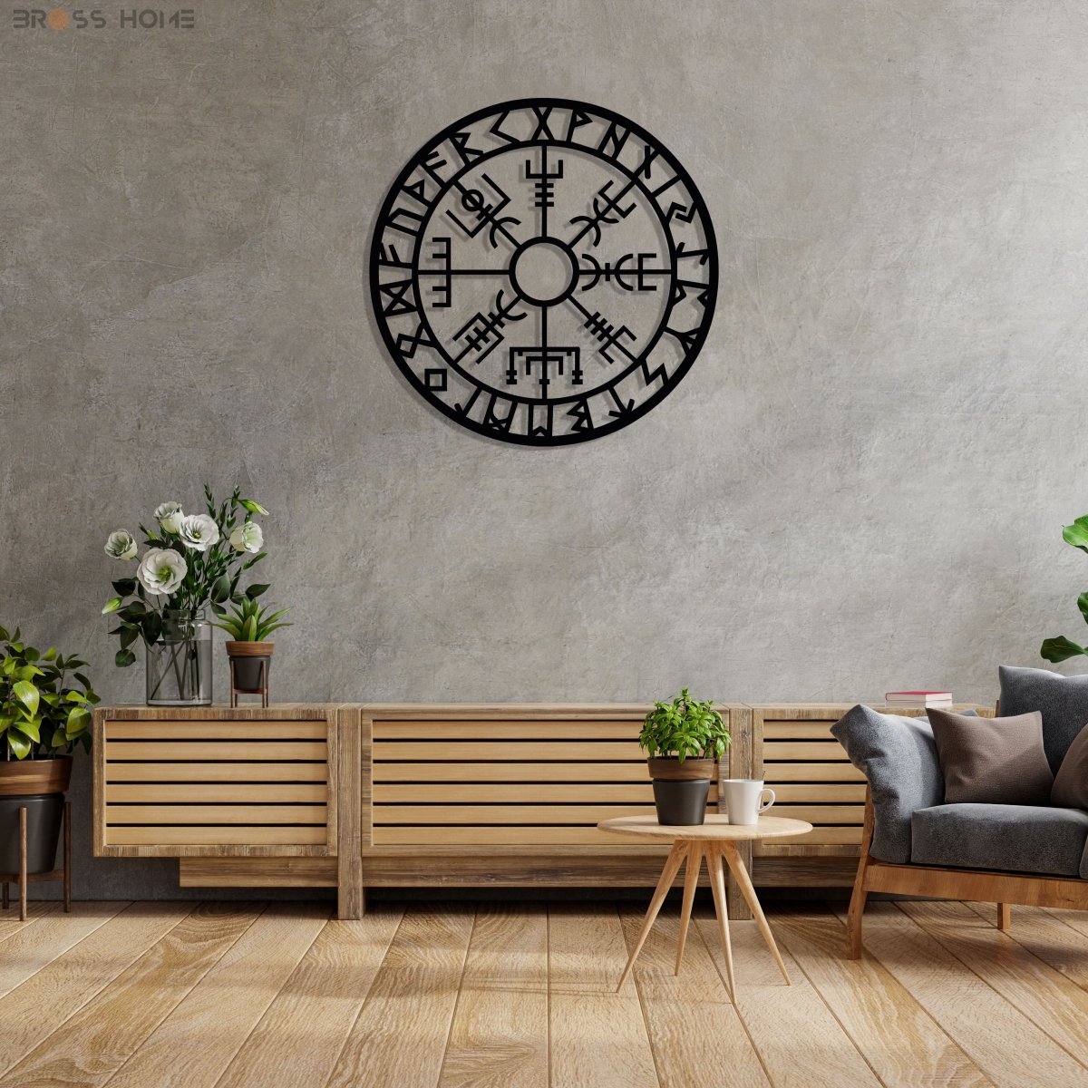 Vegvisir Metal Wall Art - BrossHome Metal Wall Art