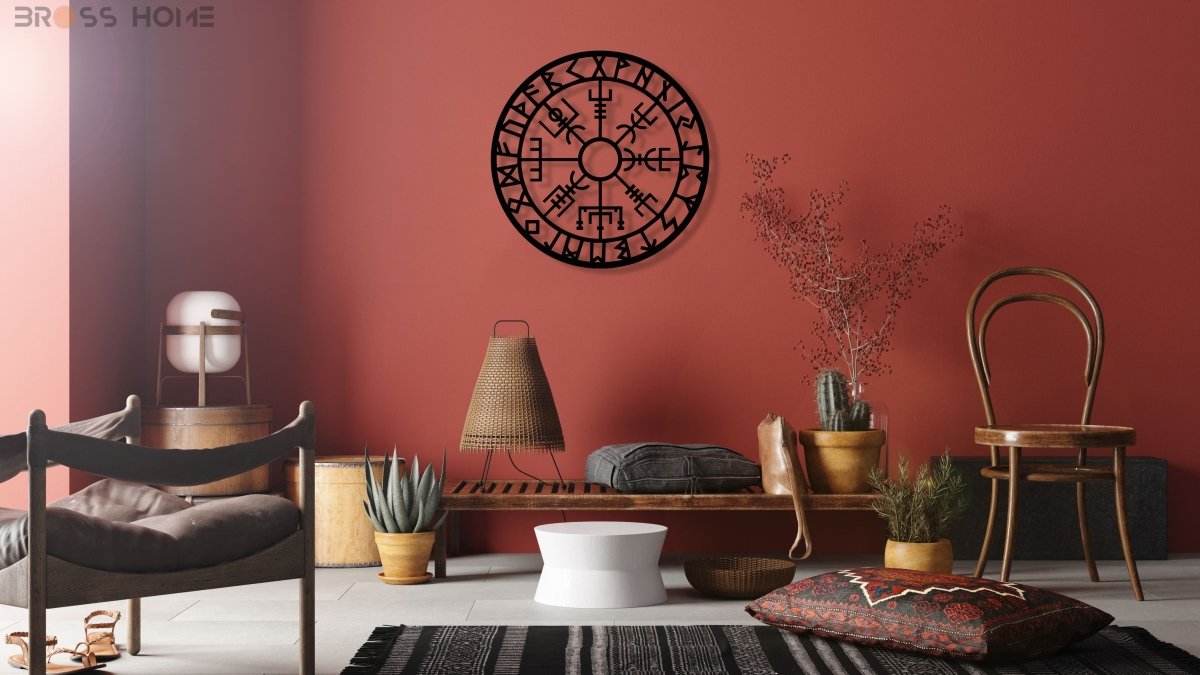 Vegvisir Metal Wall Art - BrossHome Metal Wall Art