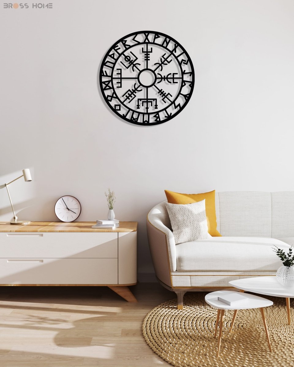 Vegvisir Metal Wall Art - BrossHome Metal Wall Art