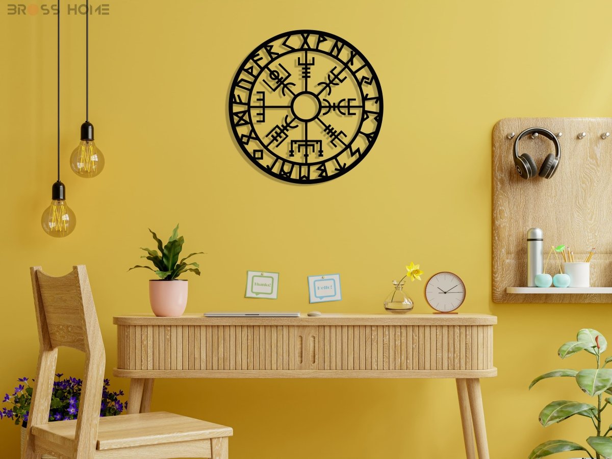 Vegvisir Metal Wall Art - BrossHome Metal Wall Art