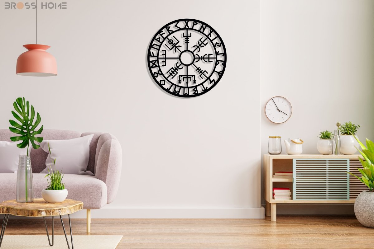 Vegvisir Metal Wall Art - BrossHome Metal Wall Art
