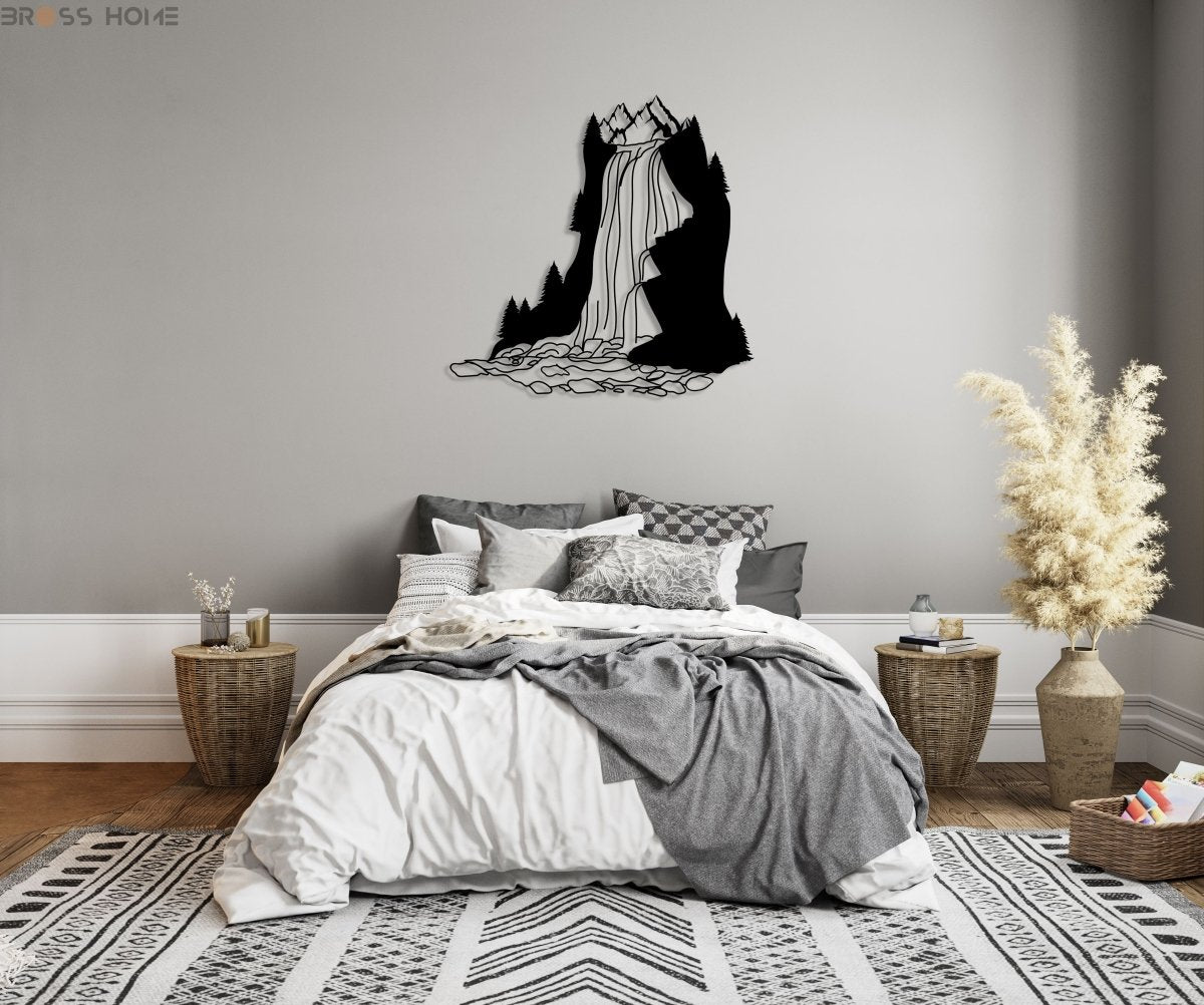 Waterfall Metal Wall Art - BrossHome Metal Wall Art