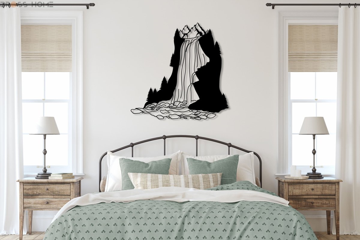 Waterfall Metal Wall Art - BrossHome Metal Wall Art