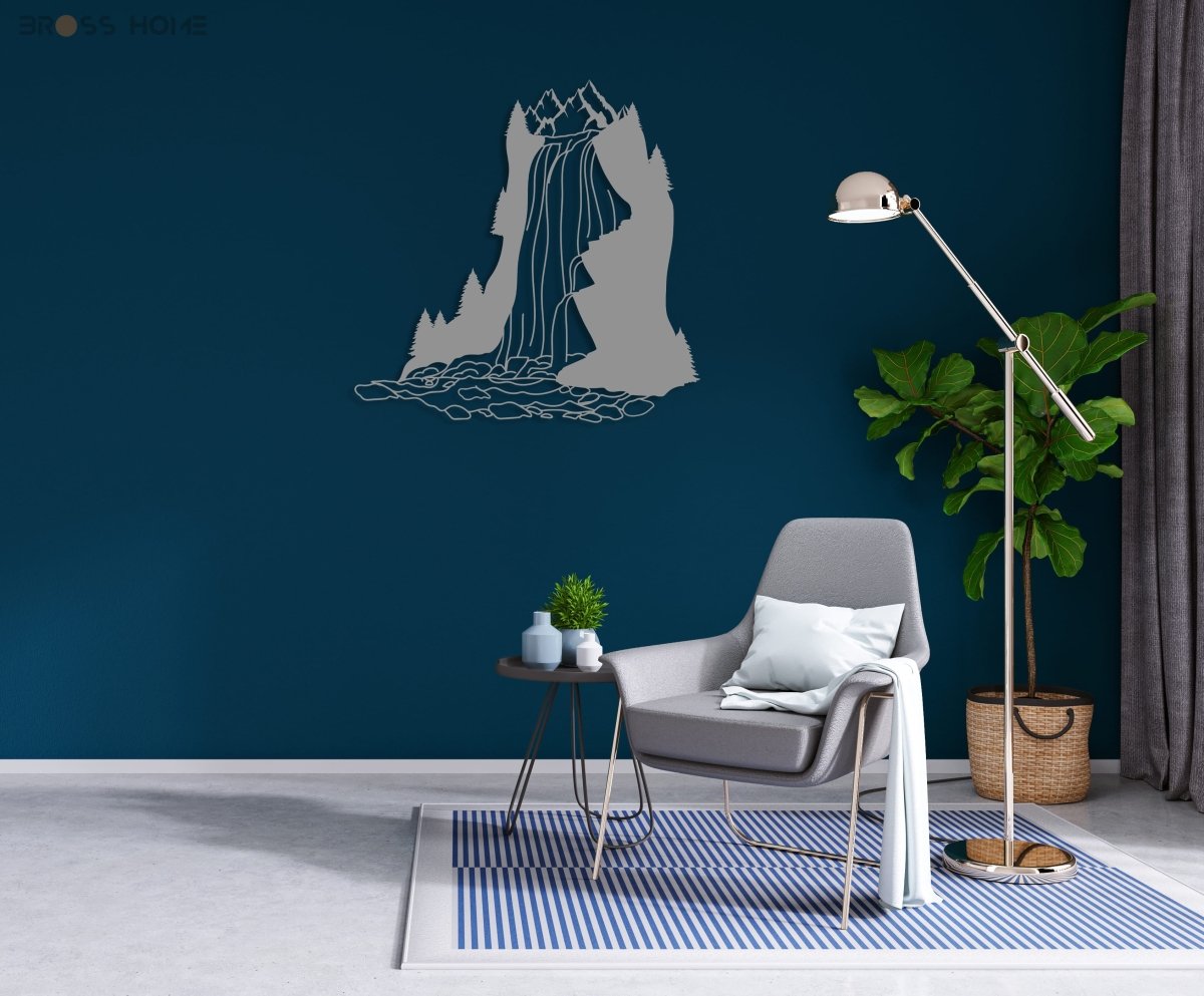 Waterfall Metal Wall Art - BrossHome Metal Wall Art