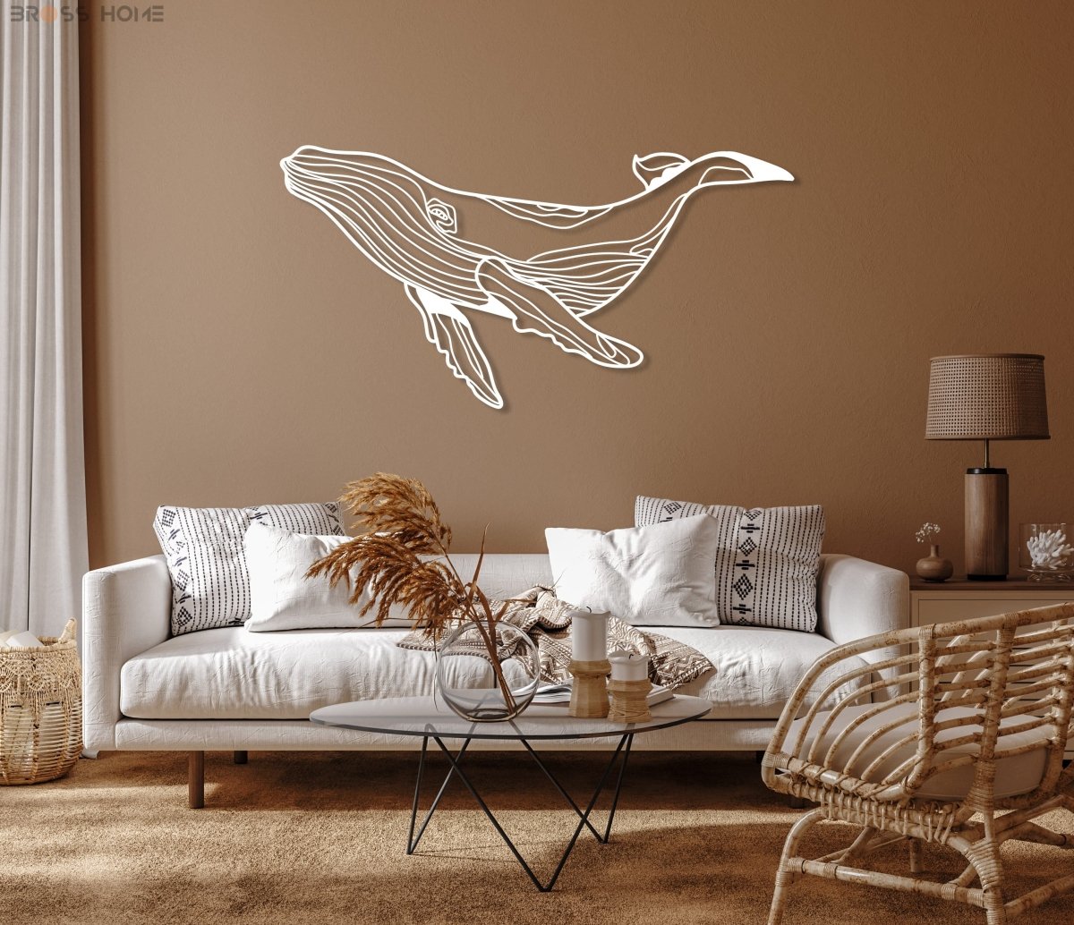 Whale Metal Wall Art - BrossHome Metal Wall Art