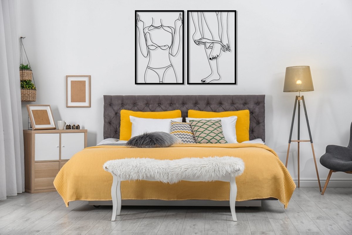 Woman Body Figure Metal Wall Art - BrossHome Metal Wall Art