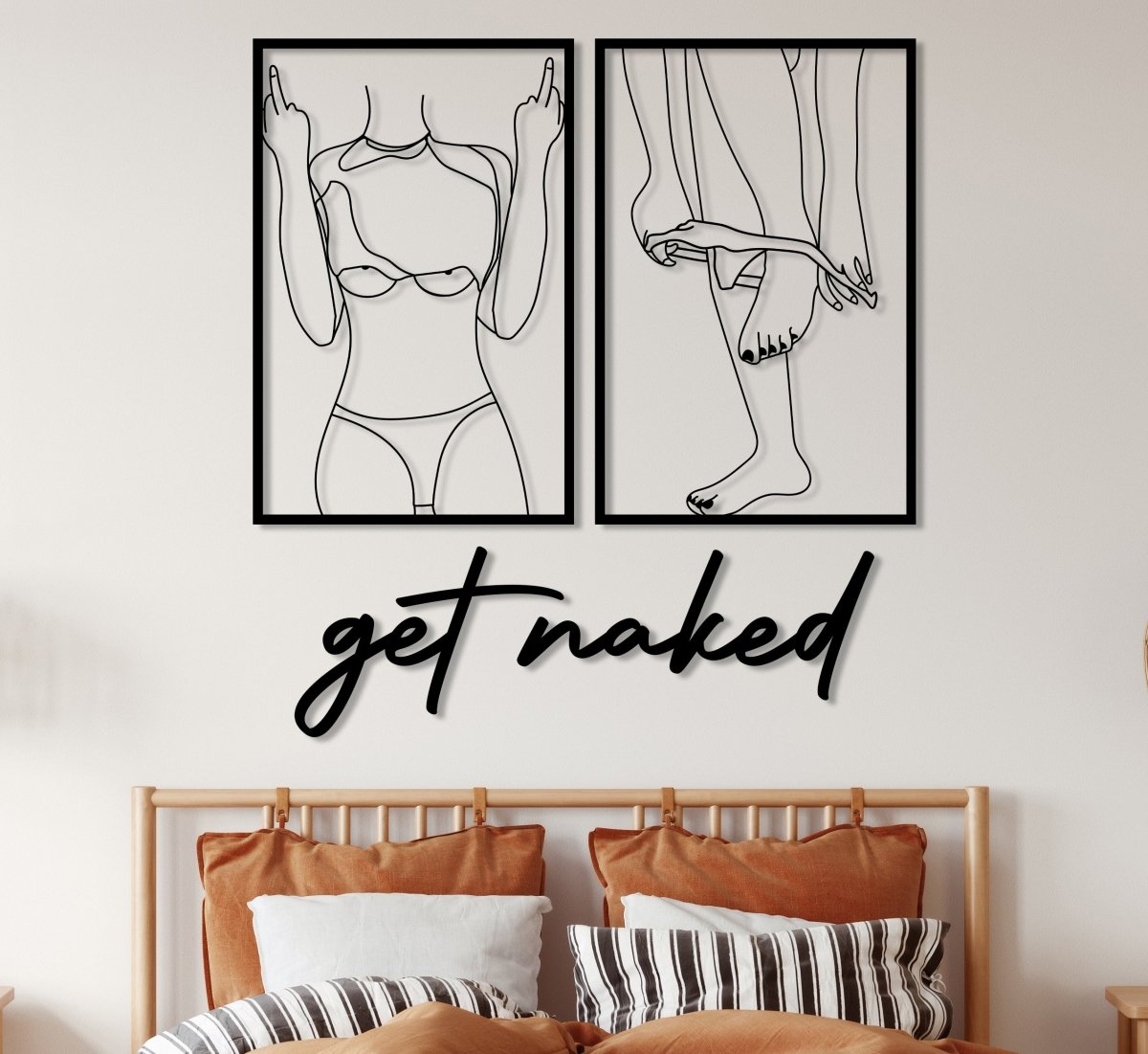 Woman Body Figure Metal Wall Art - BrossHome Metal Wall Art