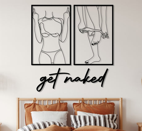 Woman Body Figure Metal Wall Art - BrossHome Metal Wall Art