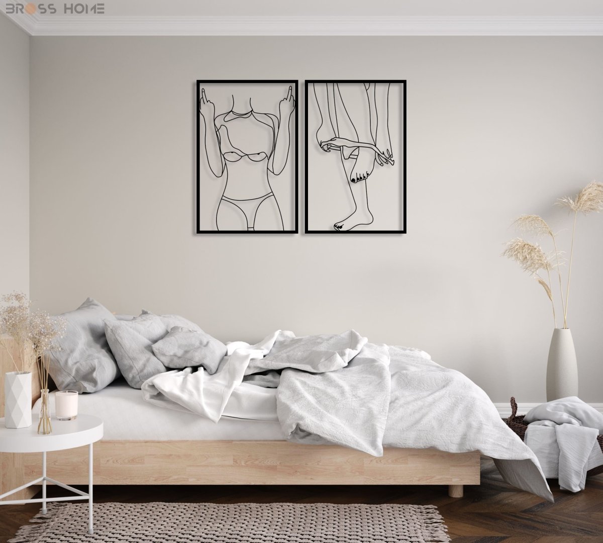 Woman Body Figure Metal Wall Art - BrossHome Metal Wall Art