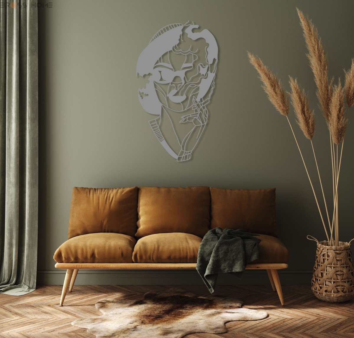 Woman Smoking Wall Art - BrossHome Metal Wall Art