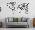 World Map Compass Wall Art - BrossHome Metal Wall Art