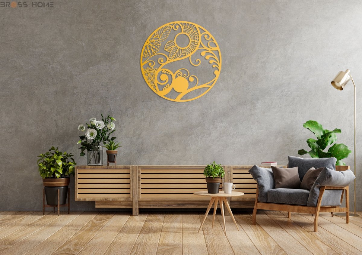 Yin Yang Metal Wall Art - BrossHome Metal Wall Art