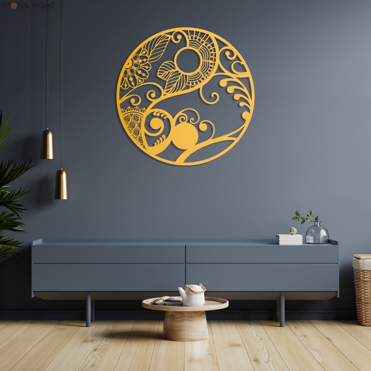 Yin Yang Metal Wall Art - BrossHome Metal Wall Art