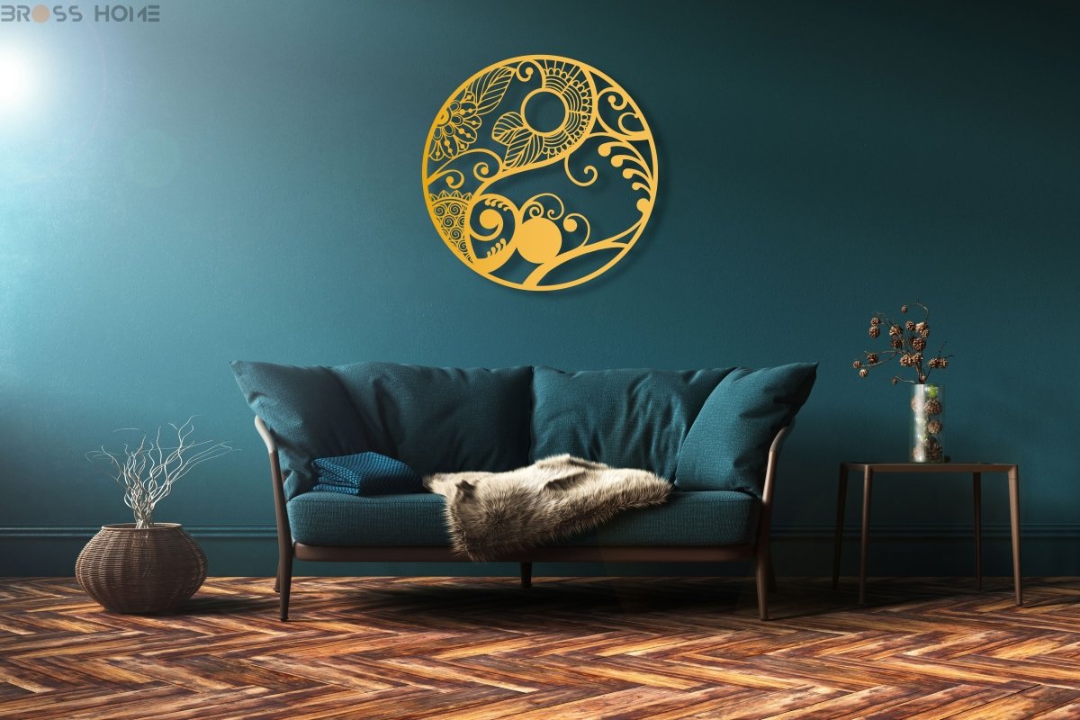 Yin Yang Metal Wall Art - BrossHome Metal Wall Art