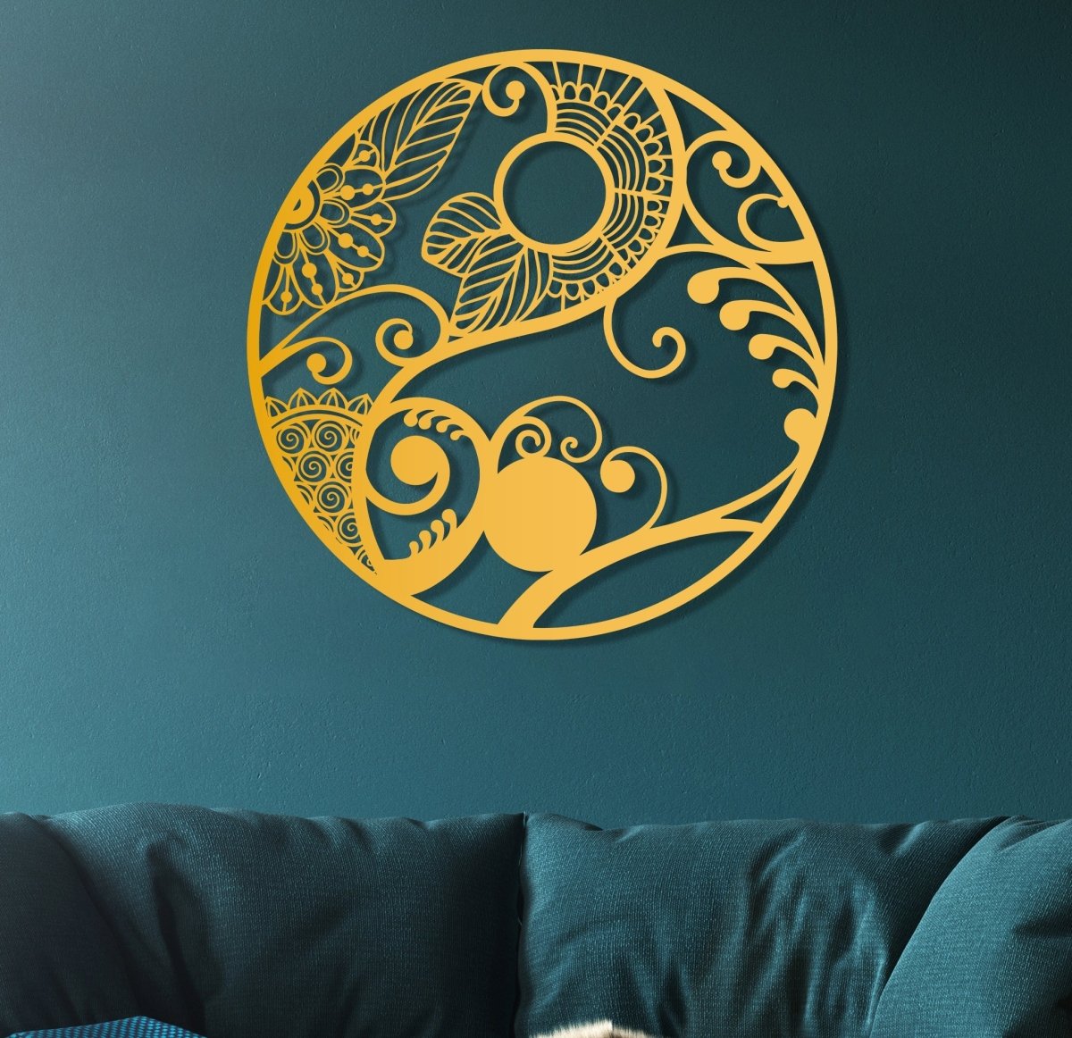 Yin Yang Metal Wall Art - BrossHome Metal Wall Art