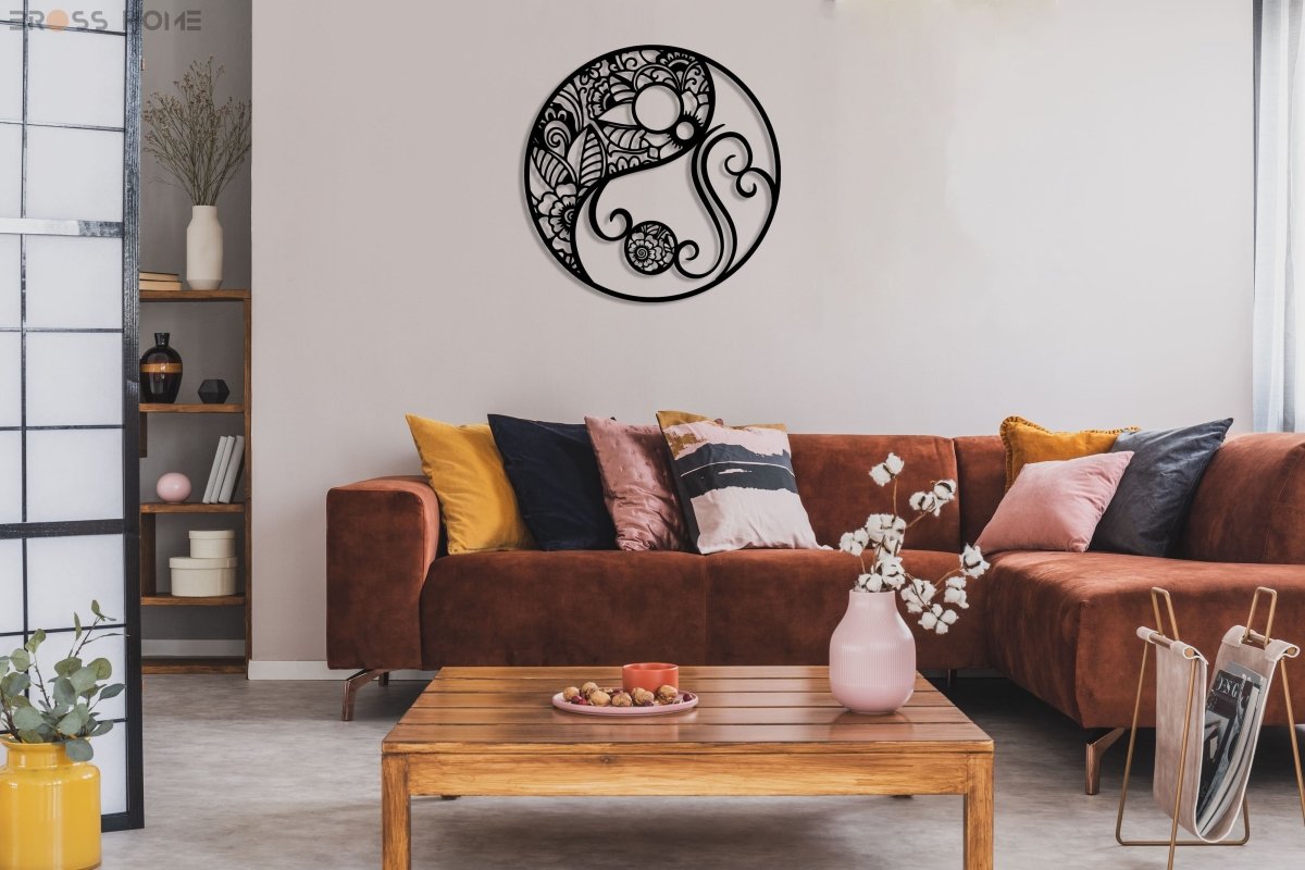 Yin Yang Wall Decor - BrossHome Metal Wall Art