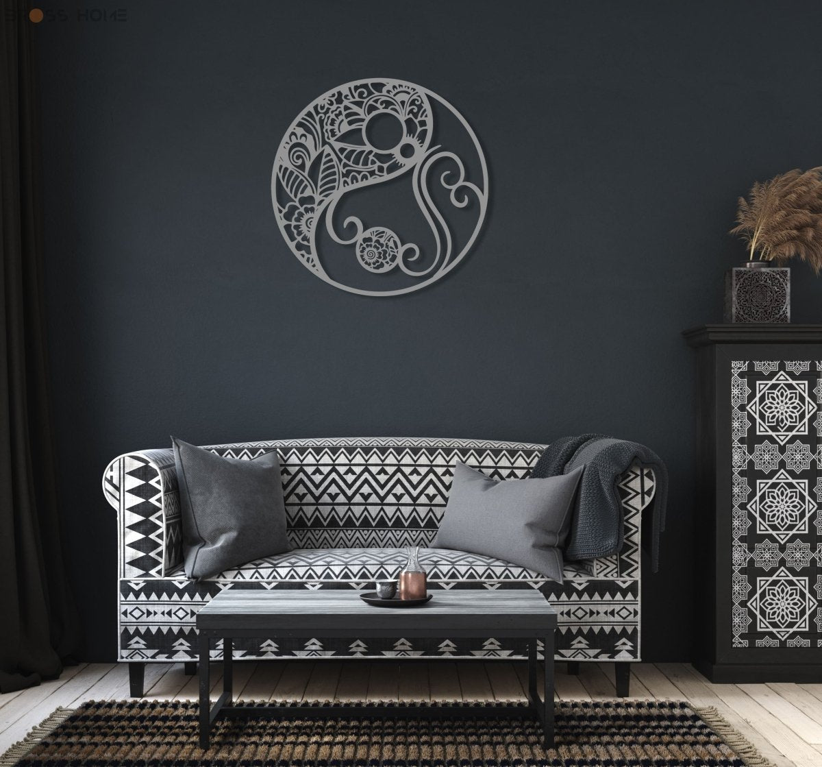 Yin Yang Wall Decor - BrossHome Metal Wall Art