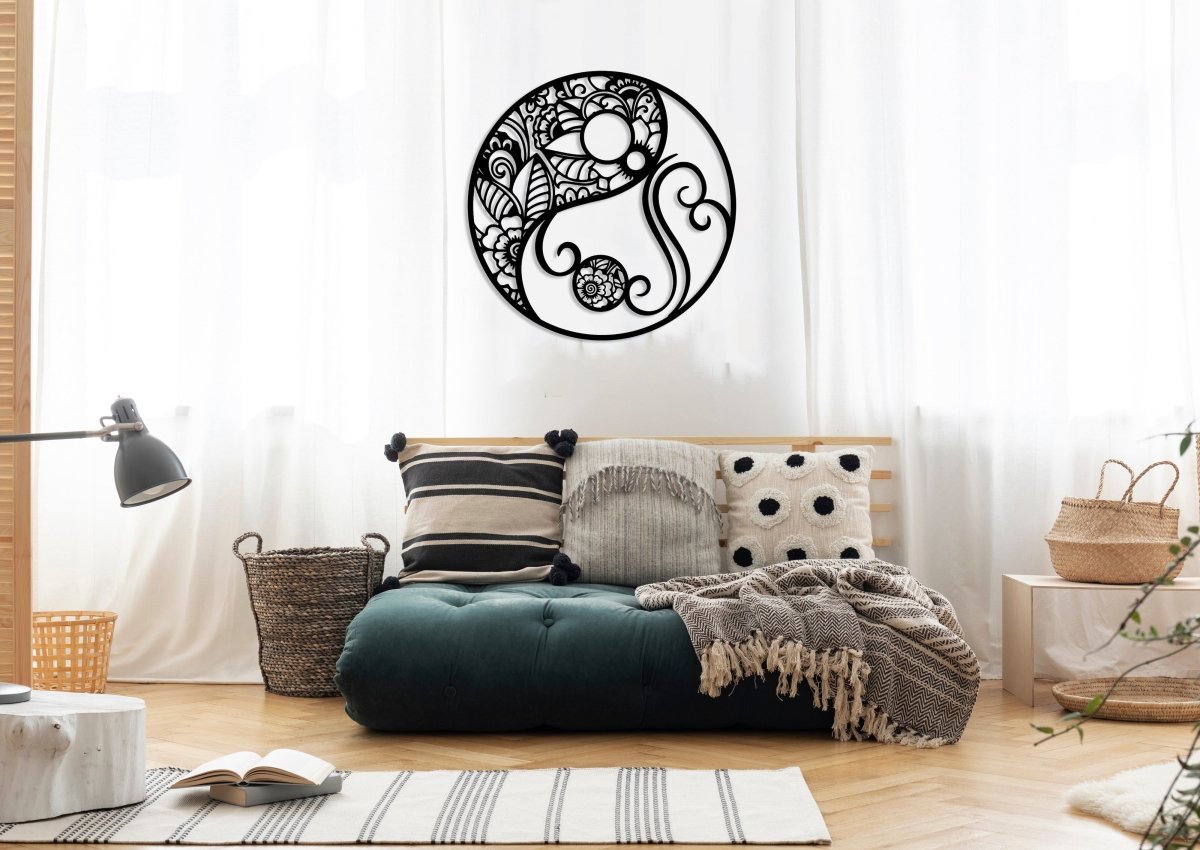 Yin Yang Wall Decor - BrossHome Metal Wall Art