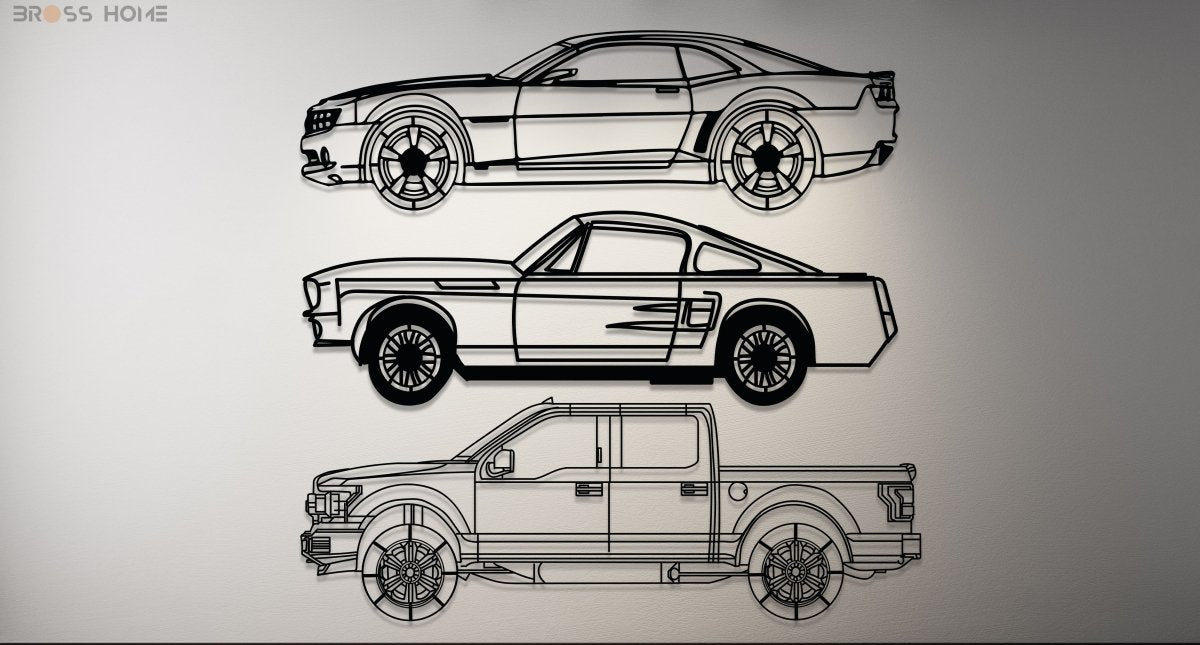 Your Custom Car Silhouette Metal Wall Art - BrossHome Metal Wall Art