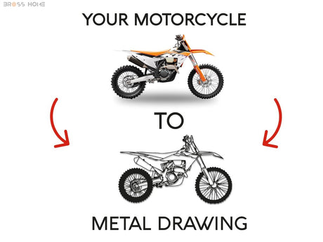Your Custom Motorcycle Metal Silhouette Wall Art - BrossHome Metal Wall Art