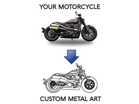 Your Custom Motorcycle Metal Silhouette Wall Art - BrossHome Metal Wall Art