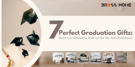 7 Perfect Graduation Gifts for the Auto Enthusiast: Metal Car Silhouette Wall Art - BrossHome Metal Wall Art