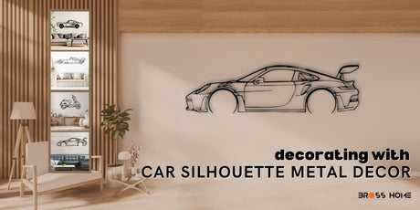 Decorating with Car Silhouette Metal Wall Decor - BrossHome Metal Wall Art