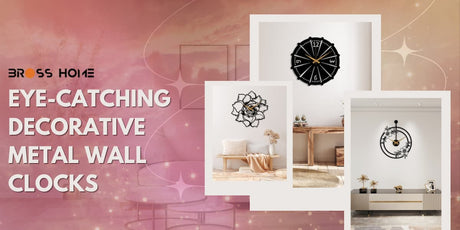 Decorative Metal Wall Clocks: Eye-Catching Statement Pieces - BrossHome Metal Wall Art