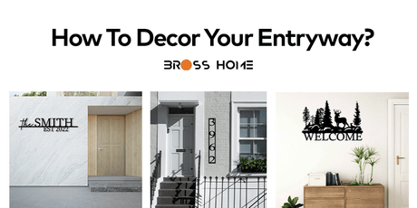 How To Decor Your Entryway - BrossHome Metal Wall Art