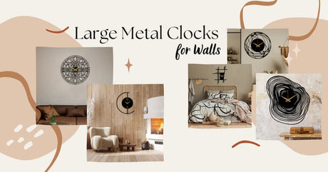 Keep The Time with Large Metal Clocks for Walls - BrossHome Metal Wall Art