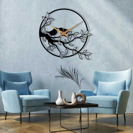 Bathroom Wall Clock - BrossHome Metal Wall Art