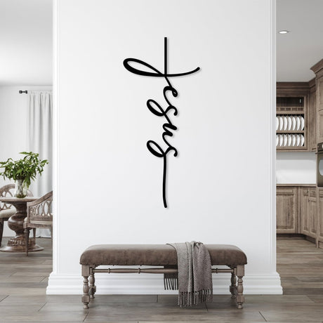 Black Jesus Wall Art - BrossHome Metal Wall Art