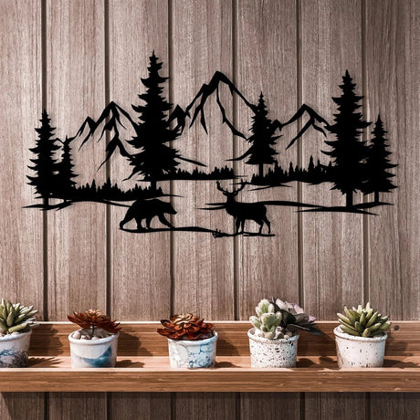 Large Outdoor Metal Wall Art - BrossHome Metal Wall Art